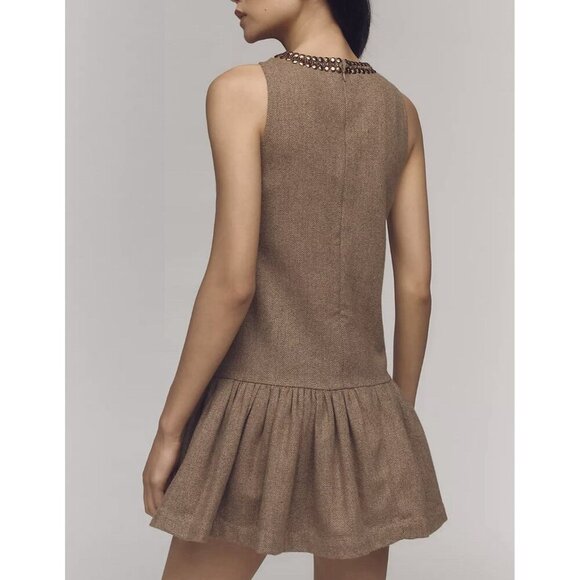 NEW Size S - Anthropologie Beaded Keyhole Sleeveless Mini Dress (NWT US$ 178) - Picture 2 of 16